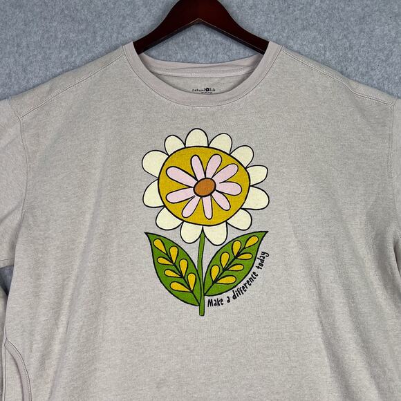 Natural Life Make a Difference Comfy Pocket Sweatshirt Size XL - Picture 2 of 9
